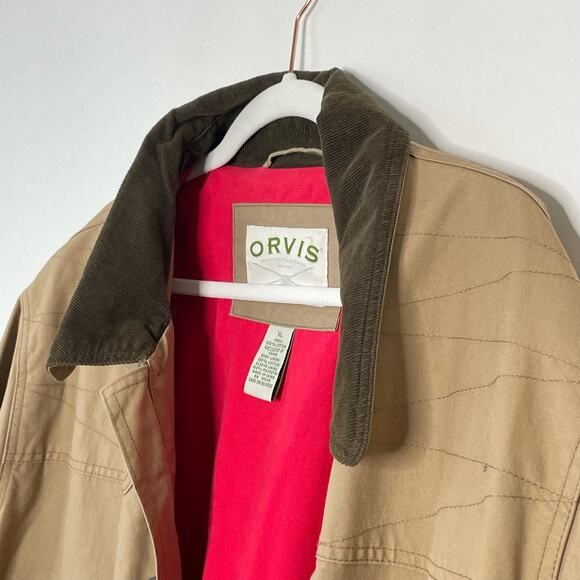 Men's Orvis Canvas Red Lined Field Barn Jacket sz. XL #Bi - Picture 7 of 16